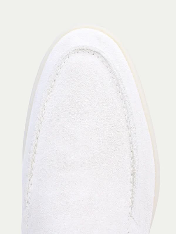 Classic Suède Loafer in Pearl, premium leather footwear, product view