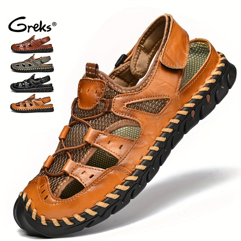 Aldric Voss® Kelvano — men's leather sandal in Moss, view 7