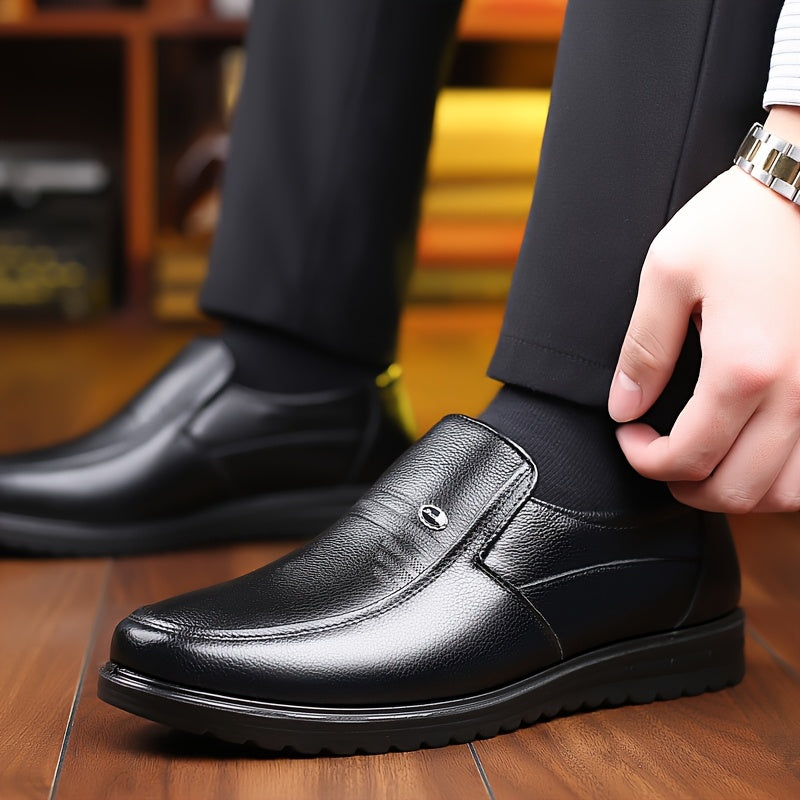 Aldric Voss® Edmont — men's leather dress shoe in Midnight, view 1