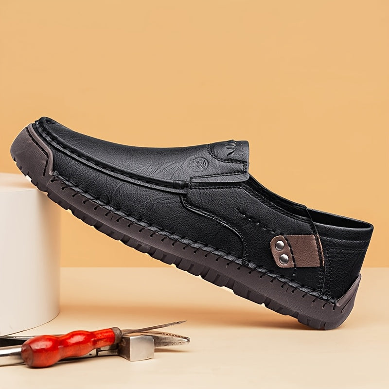 Aldric Voss® Bertholm — men's leather slip-on shoe in Sandstone, view 9