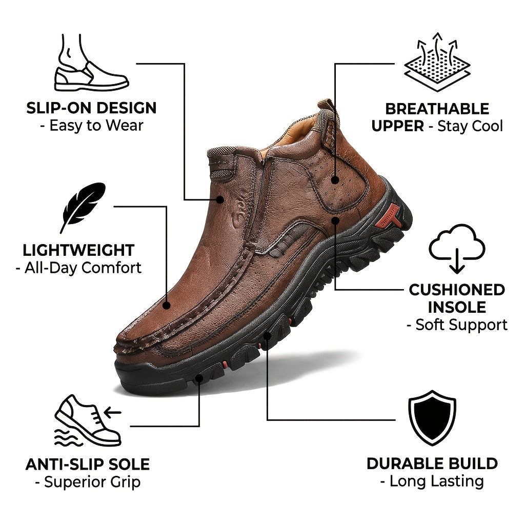 Aldric Voss® Kelmark — men's leather boot in Khaki, view 2