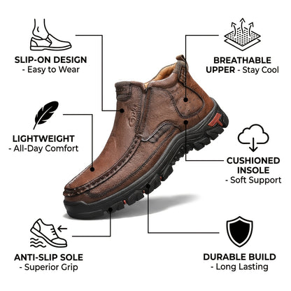 Aldric Voss® Kelmark — men's leather boot in Khaki, view 2