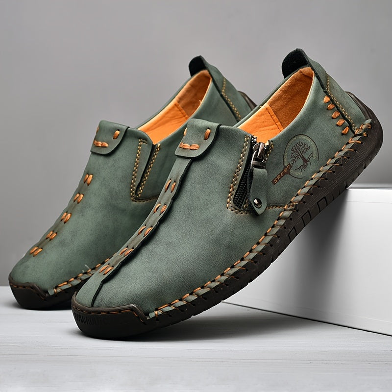 Aldric Voss® Vorano — men's leather moccasin in Sea Moss, view 7