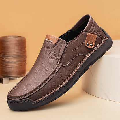 Aldric Voss® Bertholm — men's leather slip-on shoe in Sandstone, view 4