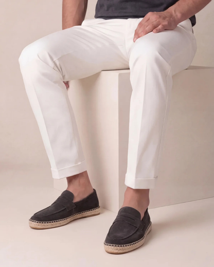Riviera Espadrille in Coffee, premium leather footwear, product view
