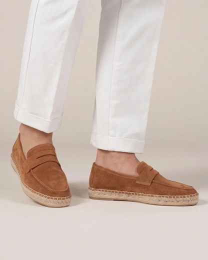Riviera Espadrille in Mahogany, premium leather footwear, product view