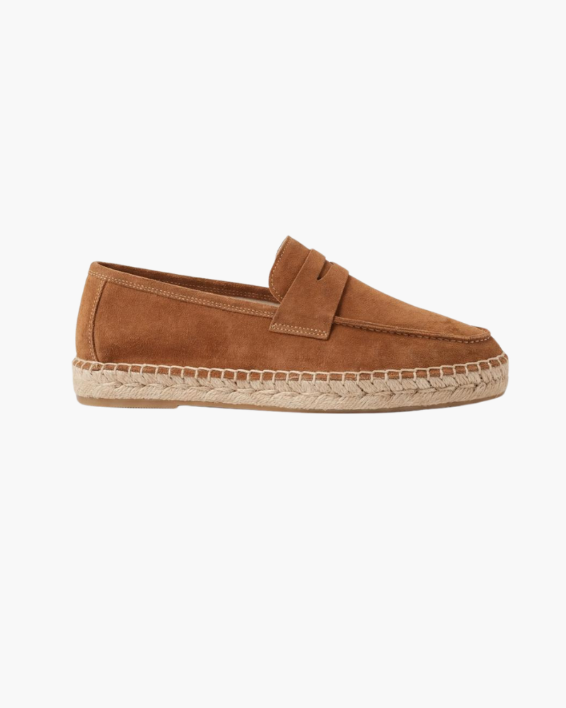Riviera Espadrille in Mahogany, premium leather footwear, product view