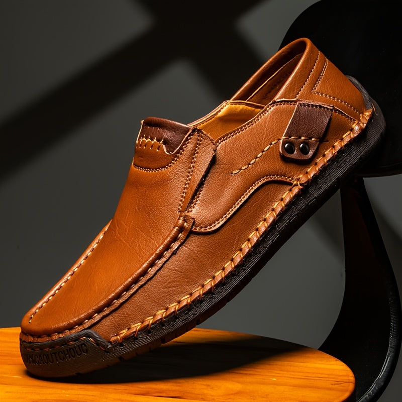 Aldric Voss® Brenno — men's leather moccasin in Midnight, view 1