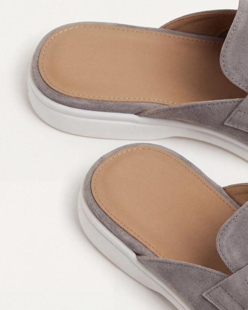 Mediterranean Mule in Light Smoke, premium leather footwear, product view