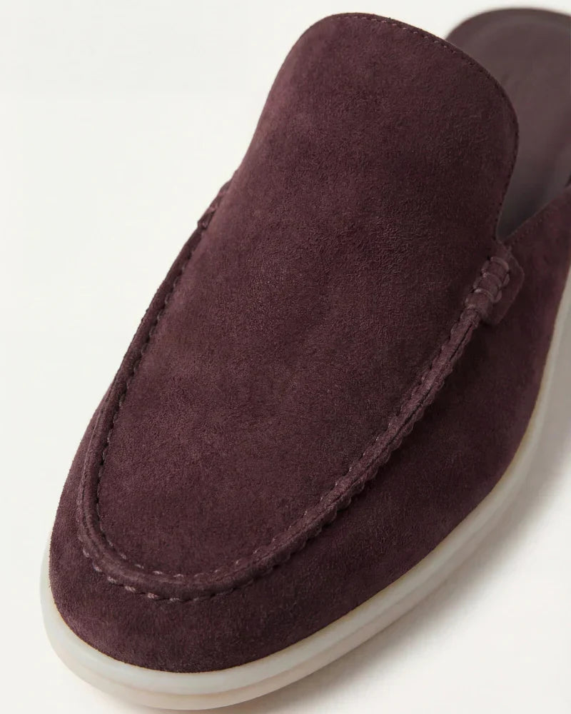 Yacht Mule in Coffee, premium leather footwear, product view