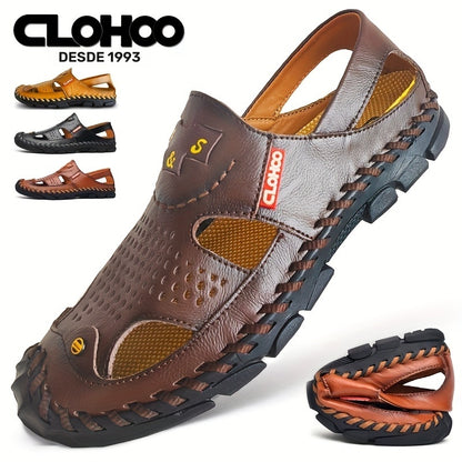 Aldric Voss® Delvaro — men's leather sandal in Mahogany, view 4