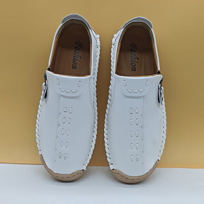 Aldric Voss® Vorano — men's leather moccasin in Khaki, view 5