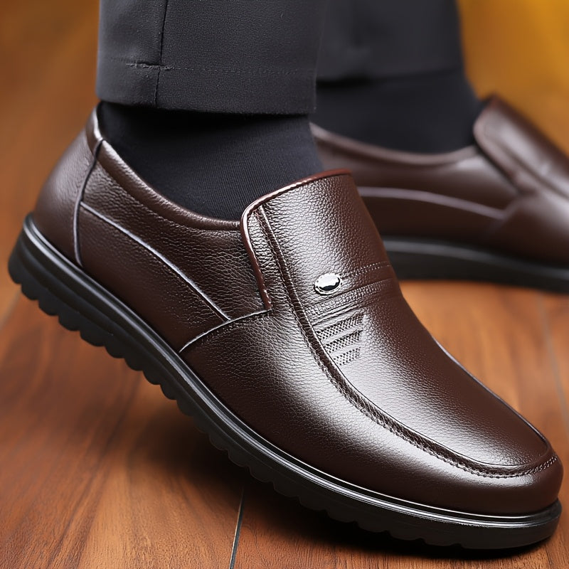 Aldric Voss® Edmont — men's leather dress shoe in Midnight, view 3