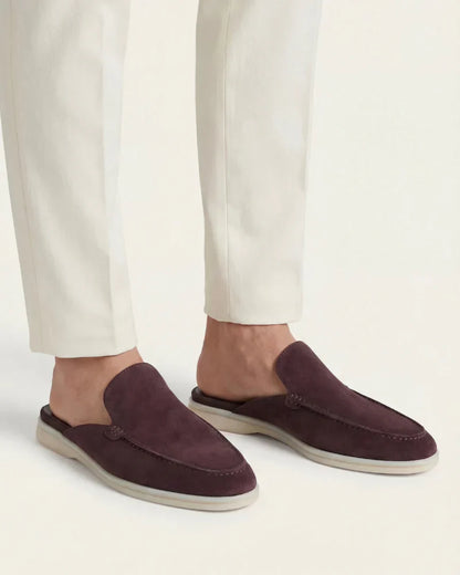 Yacht Mule in Coffee, premium leather footwear, product view