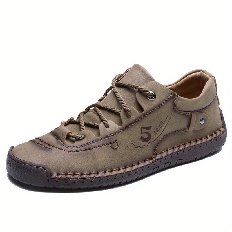 Aldric Voss® Renfeld — men's leather dress shoe in Khaki, view 24