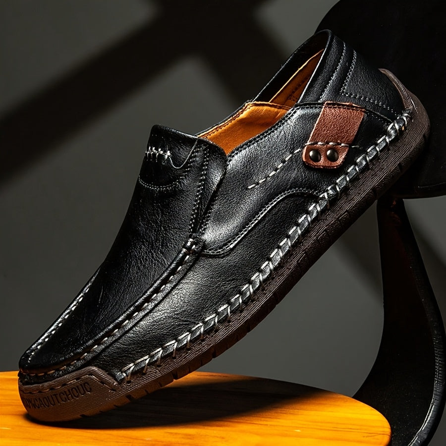 Aldric Voss® Brenno — men's leather moccasin in Mahogany, view 3