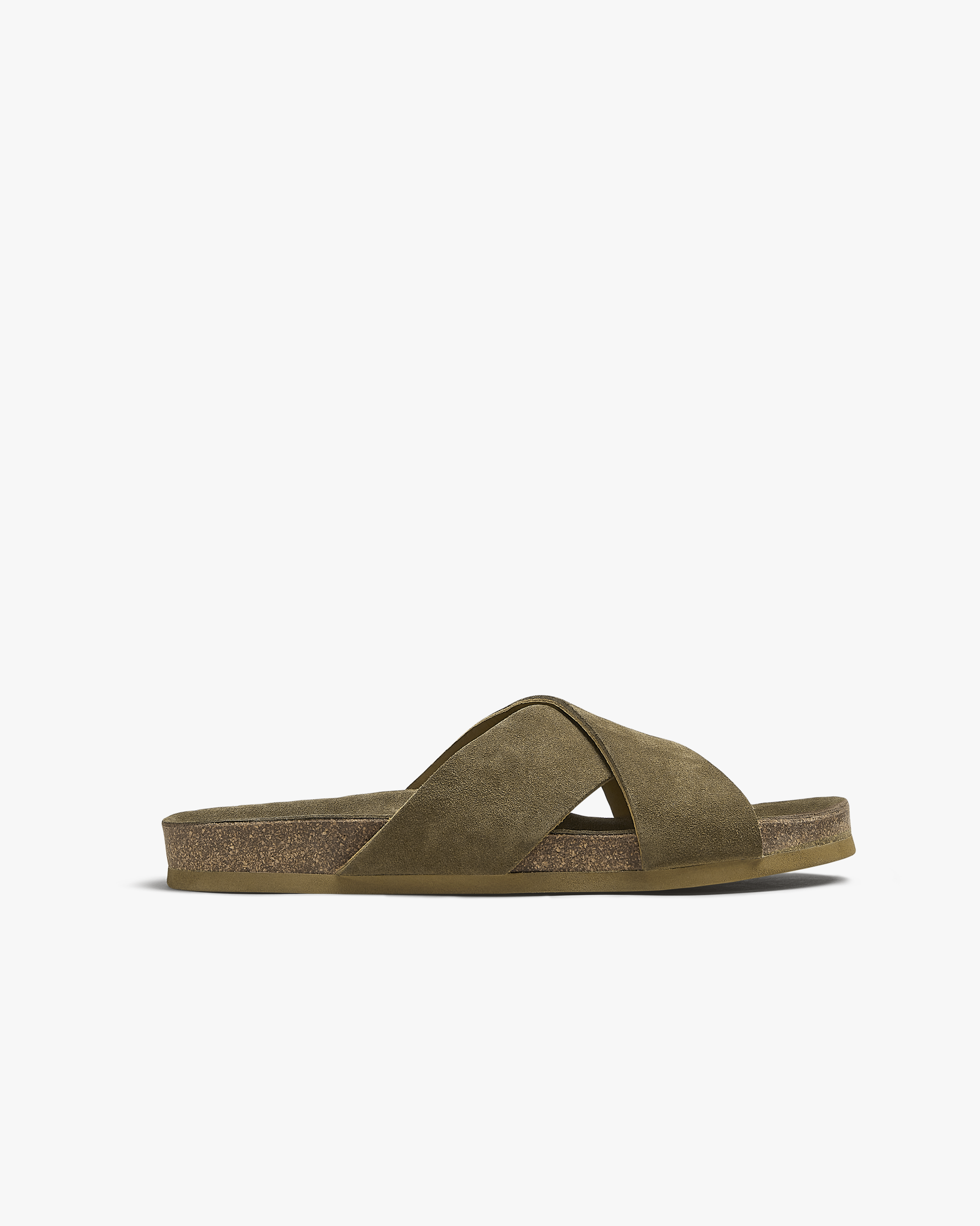 Amalfi Sandals in Moss, premium leather footwear, product view