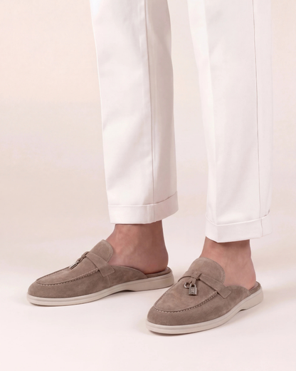 Mediterranean Mule in Sandstone, premium leather footwear, product view