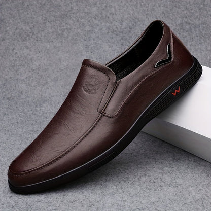 Aldric Voss® Aldvik — men's leather slip-on shoe in Mahogany Vent, view 14