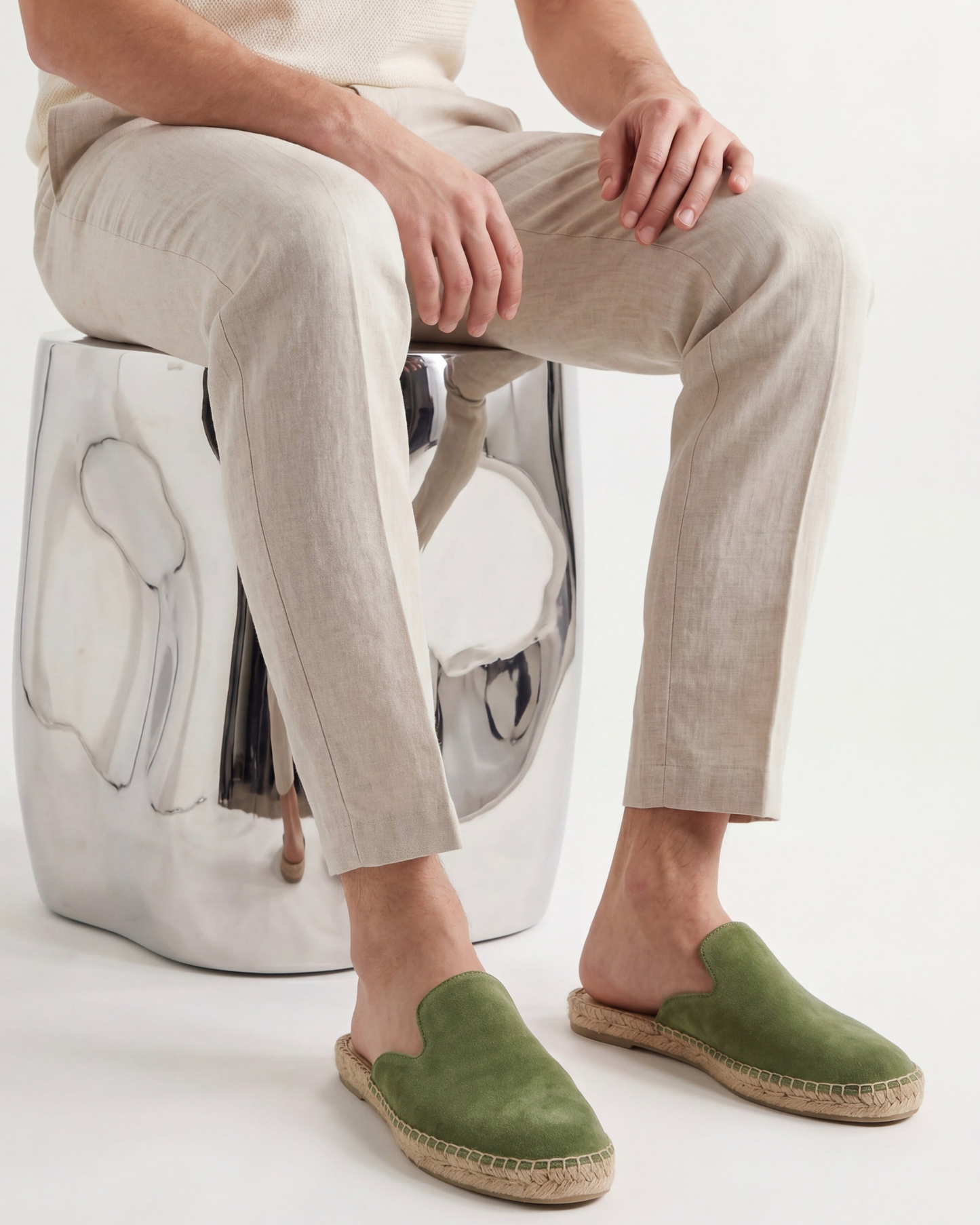 Portofino Yacht Mule in Forest, premium leather footwear, product view
