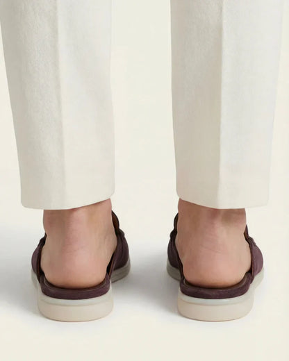 Yacht Mule in Coffee, premium leather footwear, product view