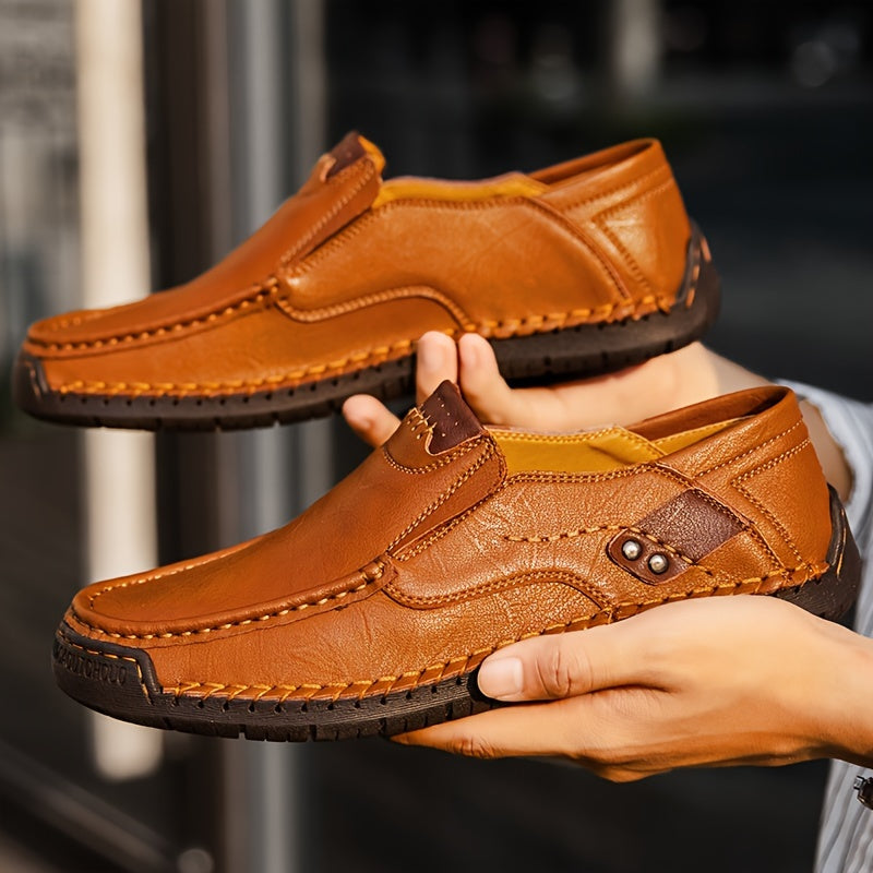 Aldric Voss® Brenno — men's leather moccasin in Midnight, view 7