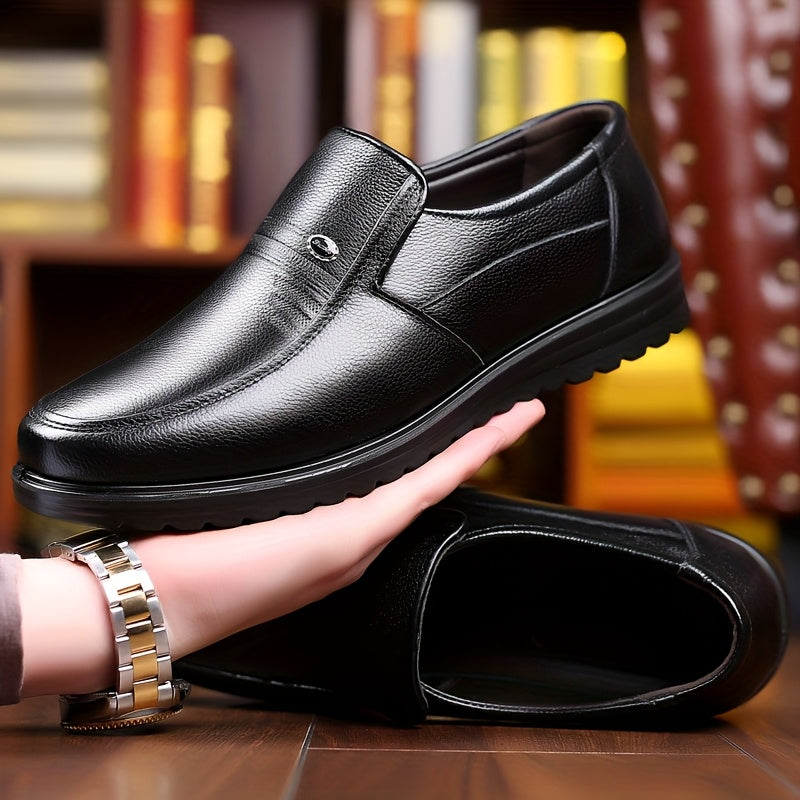 Aldric Voss® Edmont — men's leather dress shoe in Midnight, view 7