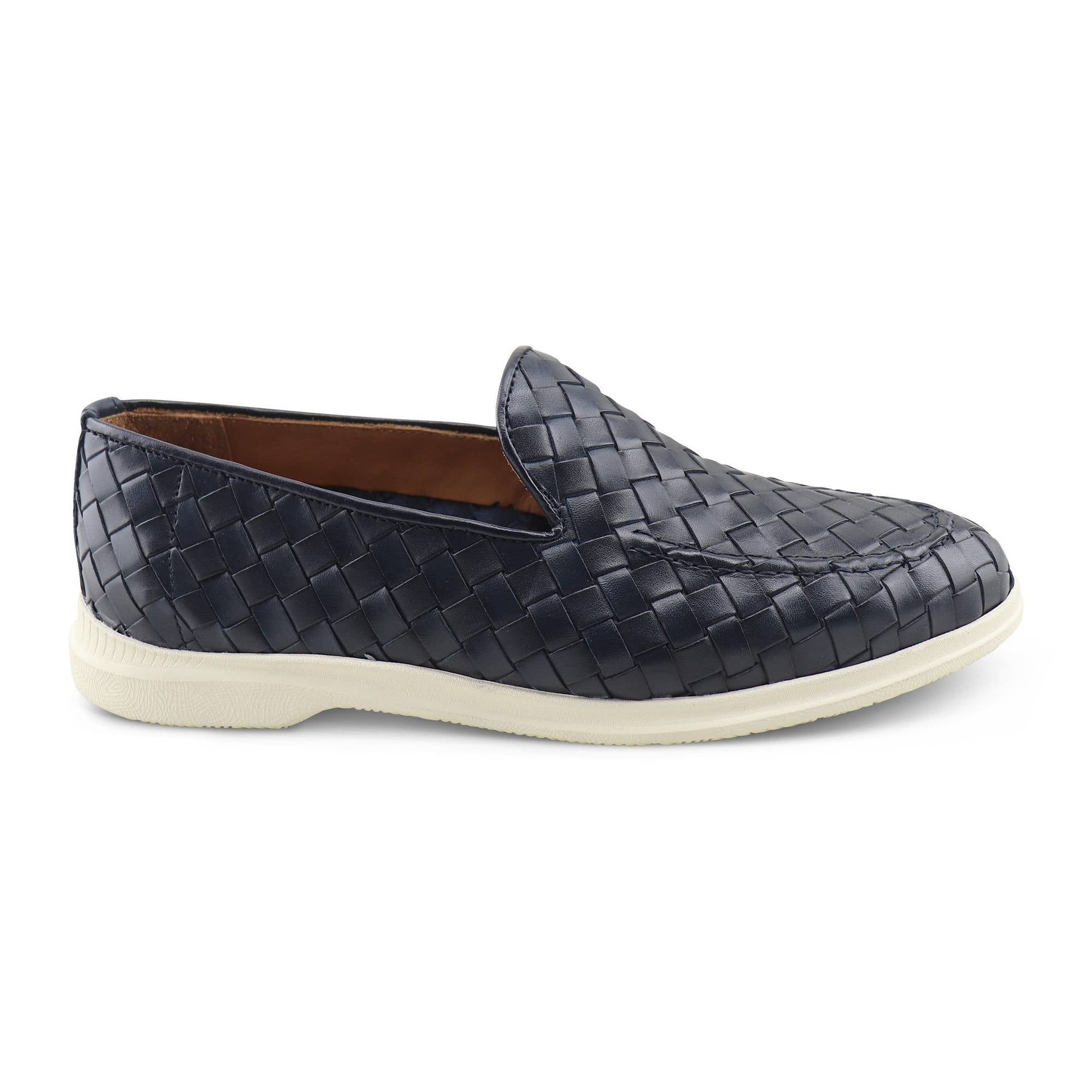 Sorrento Woven Loafer in Azure, premium leather footwear, product view
