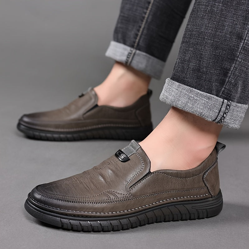 Aldric Voss® Leonce — men's leather moccasin in Khaki, view 6