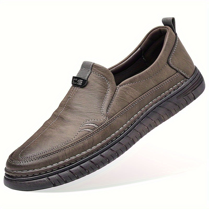Aldric Voss® Leonce — men's leather moccasin in Khaki, view 4