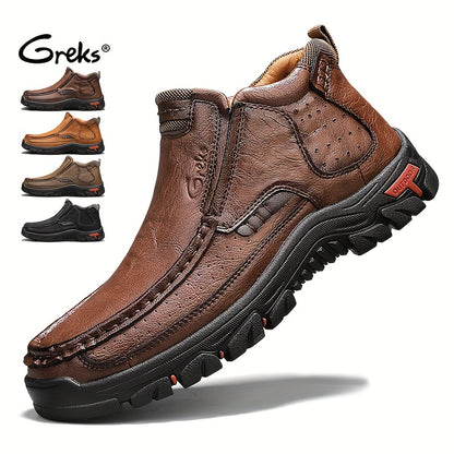 Aldric Voss® Kelmark — men's leather boot in Midnight, view 1