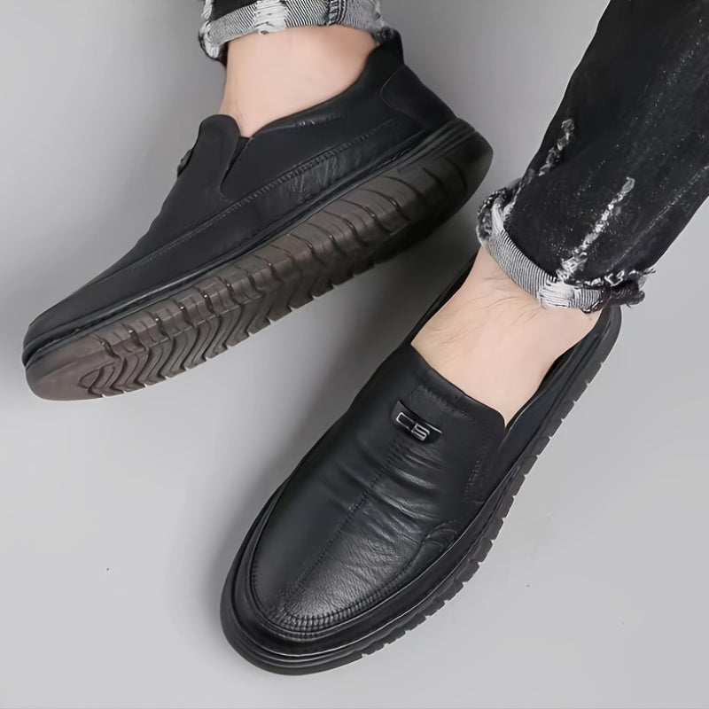 Aldric Voss® Leonce — men's leather moccasin in Midnight, view 5