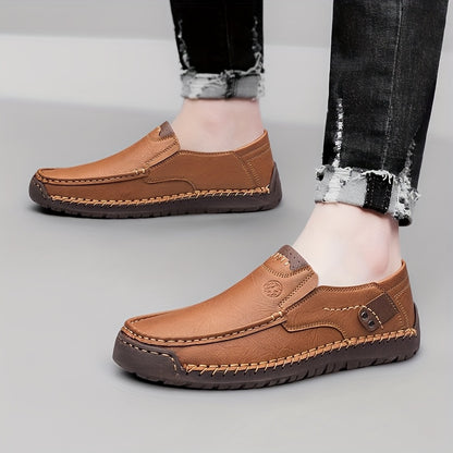 Aldric Voss® Bertholm — men's leather slip-on shoe in Sandstone, view 7