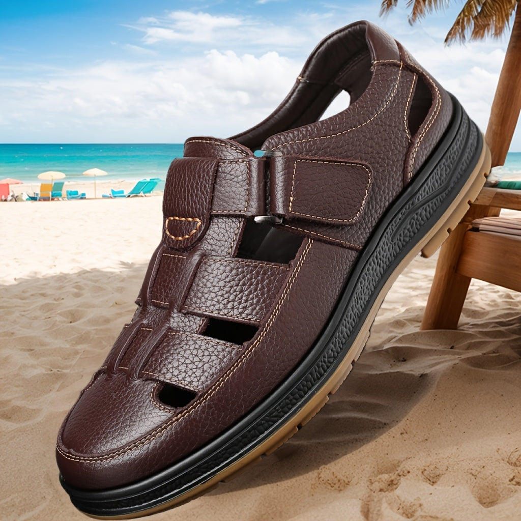 Aldric Voss® Solento — men's leather sandal, view 4