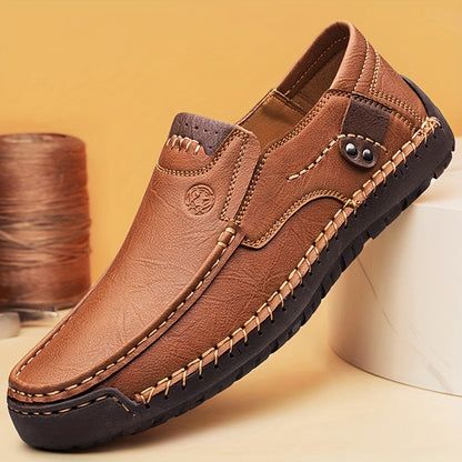 Aldric Voss® Bertholm — men's leather slip-on shoe in Sandstone, view 2