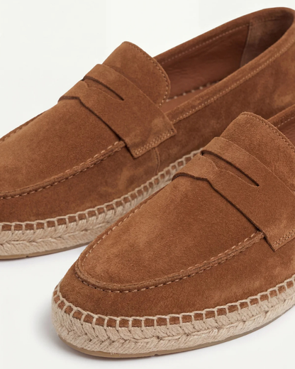 Riviera Espadrille in Mahogany, premium leather footwear, product view
