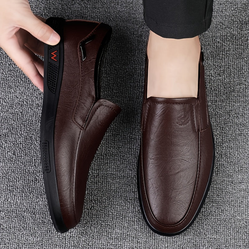 Aldric Voss® Aldvik — men's leather slip-on shoe in Mahogany Velvet, view 16