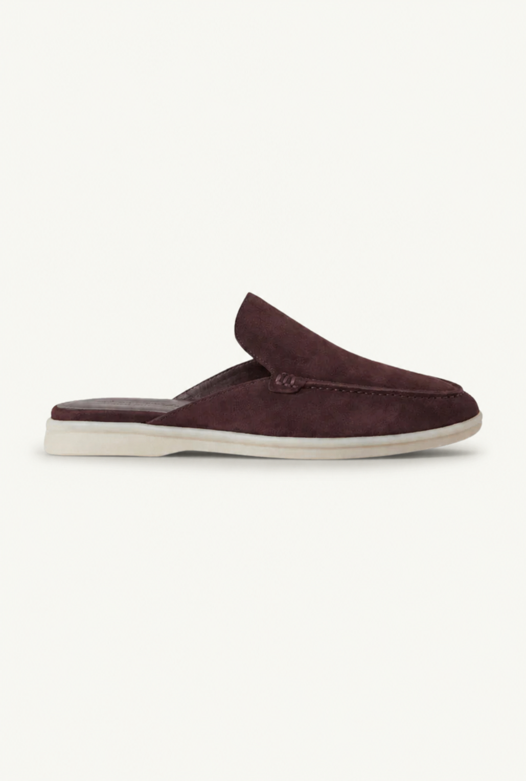 Yacht Mule in Coffee, premium leather footwear, product view