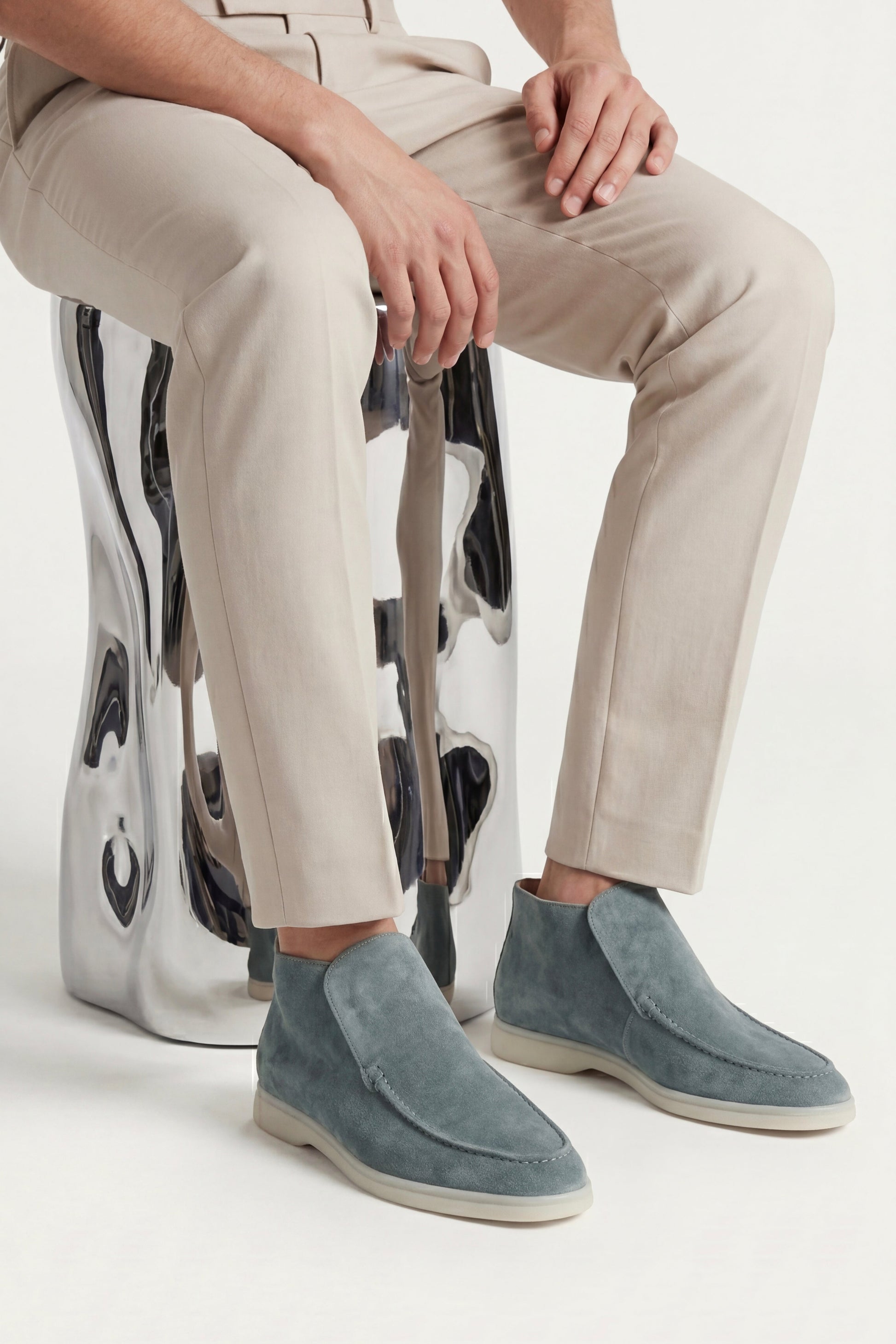 Capri High Top Loafer in Mint, premium leather footwear, product view