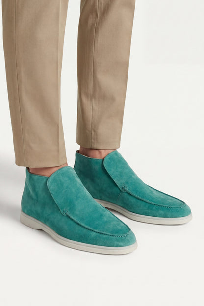 Capri High Top Loafer in Turquoise, premium leather footwear, product view