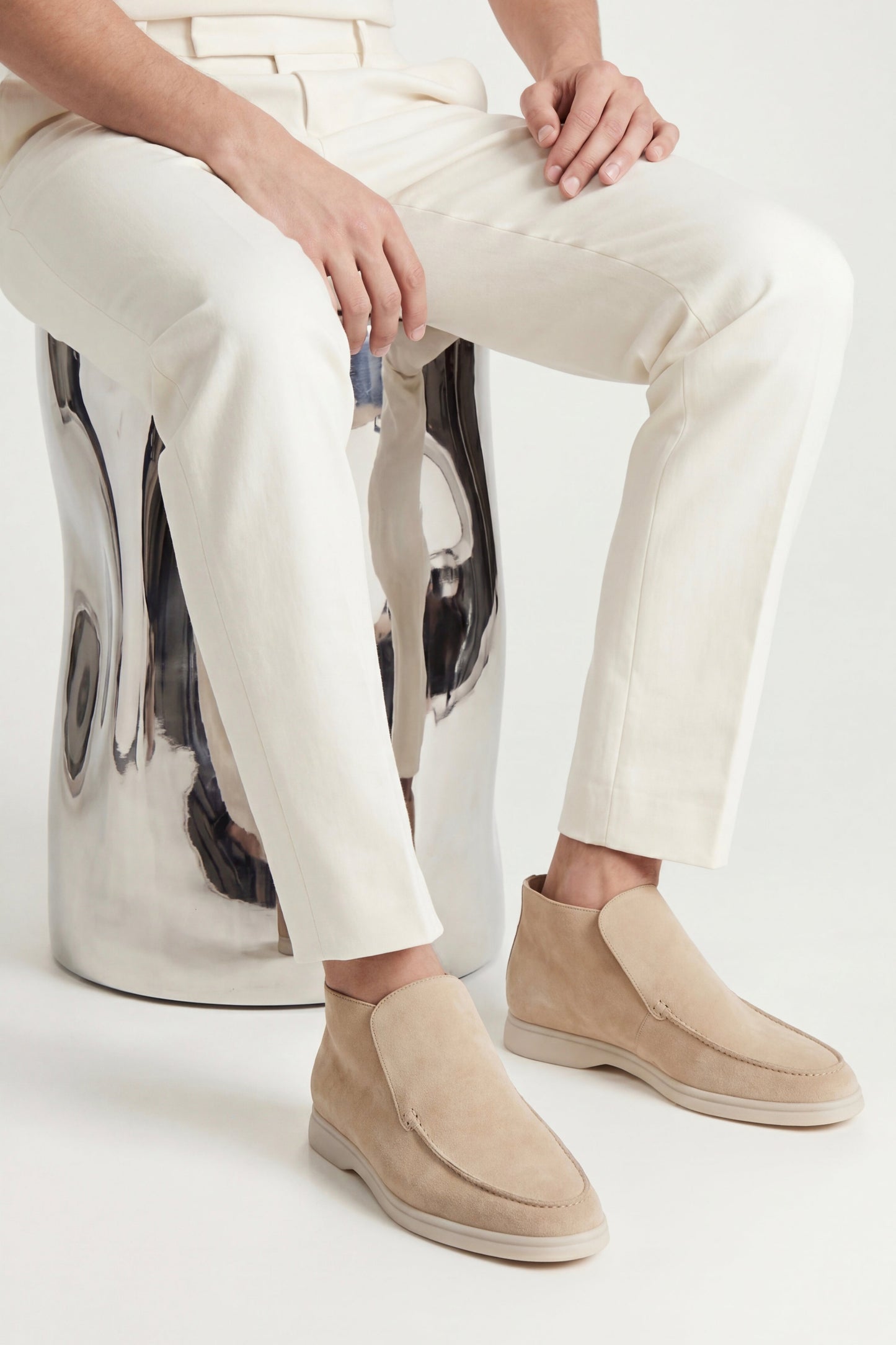 Capri High Top Loafer in Sandstone, premium leather footwear, product view