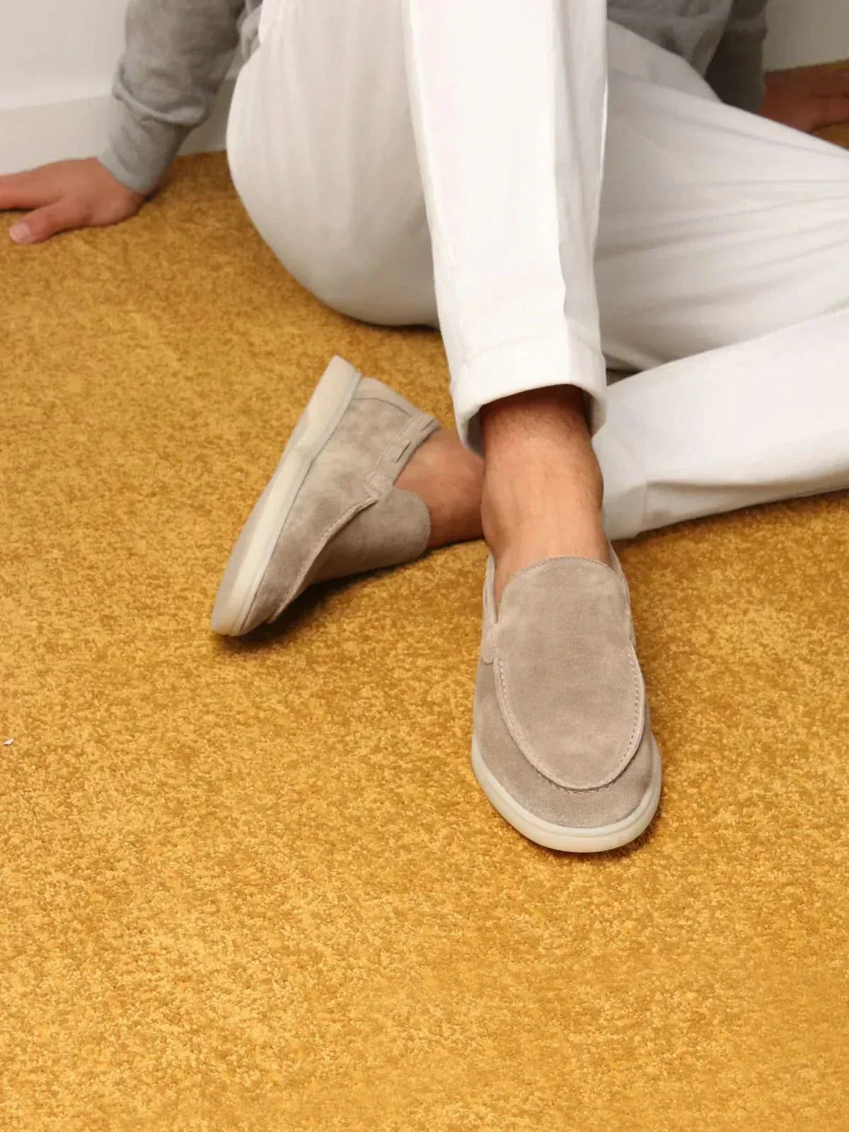 Classic Suède Loafer in Light Smoke, premium leather footwear, product view