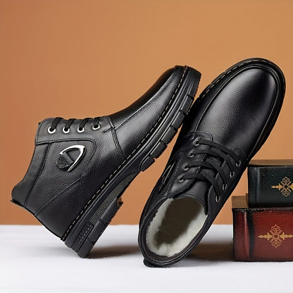 Aldric Voss® Stravorn — men's leather boot in Midnight Wool, view 5