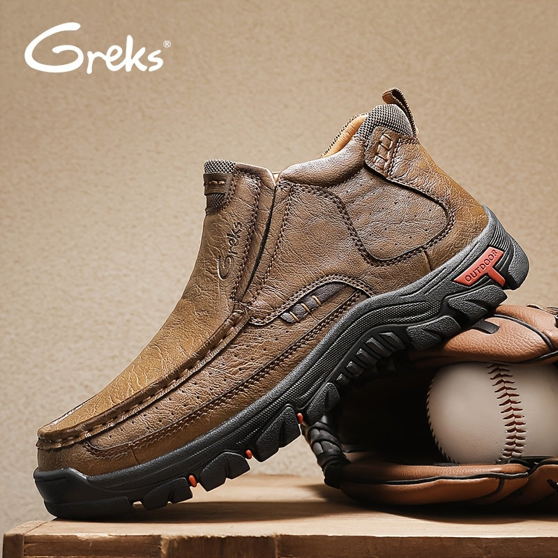 Aldric Voss® Kelmark — men's leather boot in Khaki, view 5