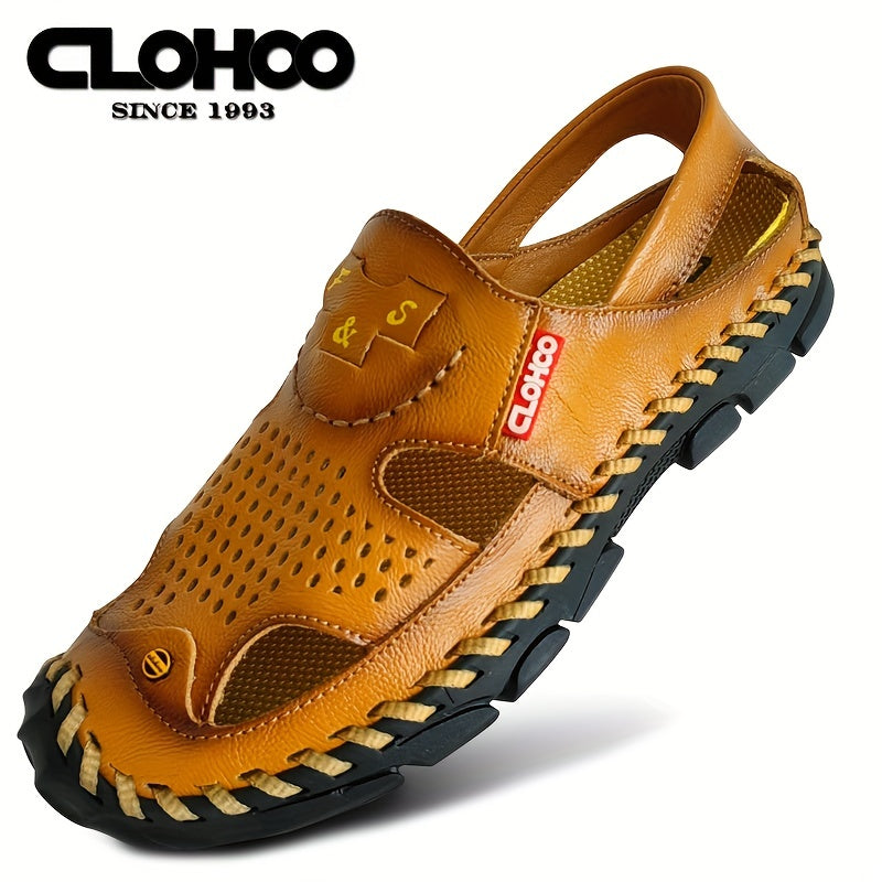 Aldric Voss® Delvaro — men's leather sandal in Midnight, view 7