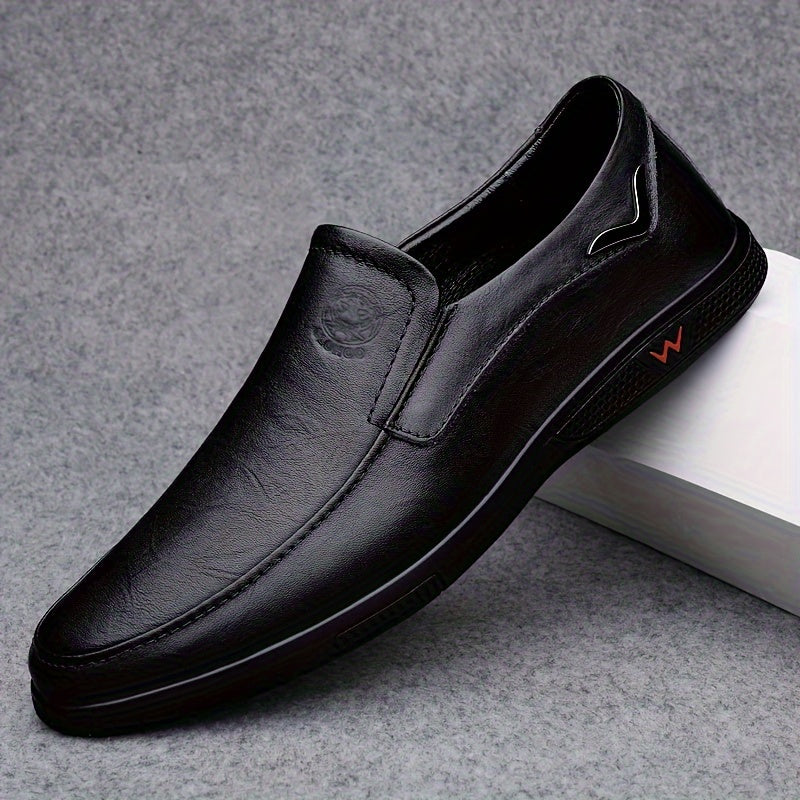 Aldric Voss® Aldvik — men's leather slip-on shoe in Midnight, view 10
