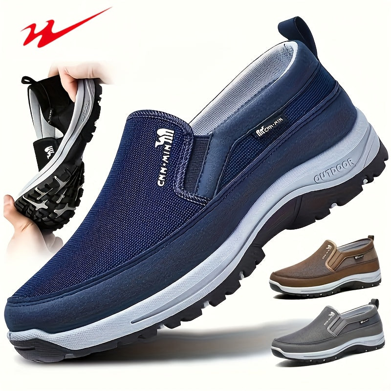 Aldric Voss® Veldmar — men's leather slip-on shoe in Midnight, view 1