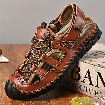 Aldric Voss® Kelvano — men's leather sandal in Midnight, view 1
