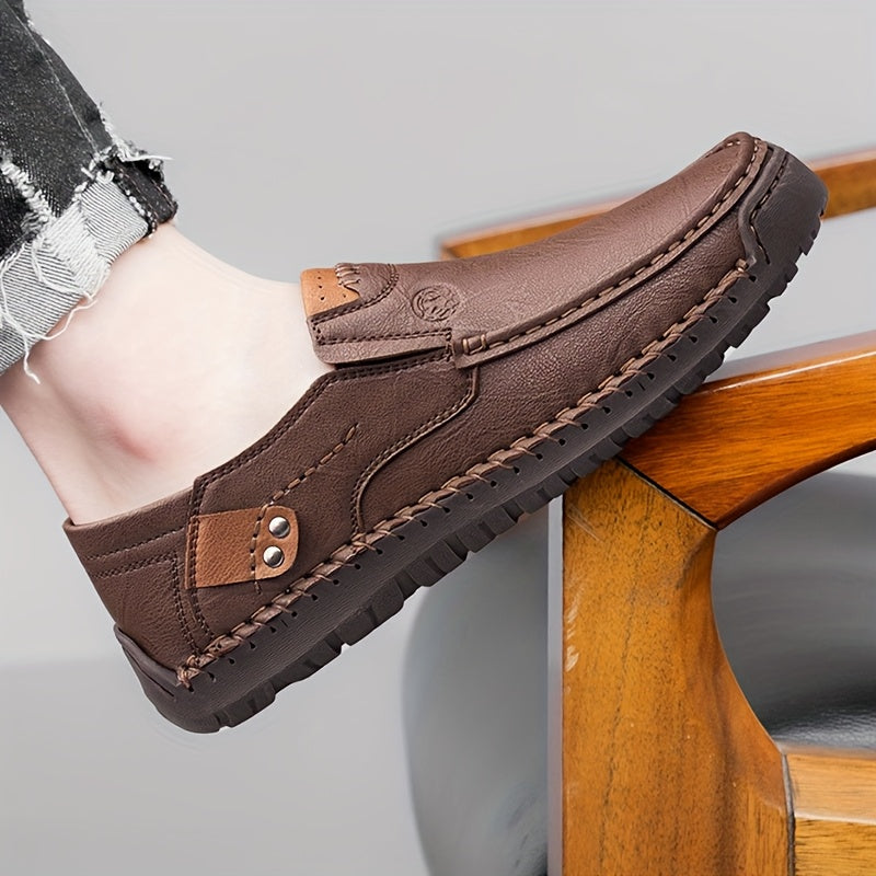 Aldric Voss® Bertholm — men's leather slip-on shoe in Sandstone, view 8