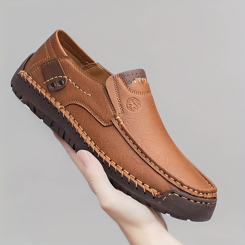 Aldric Voss® Bertholm — men's leather slip-on shoe in Sandstone, view 5